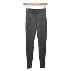 Lululemon‎ Gray Dottie Dash Wunder Under Roll Down Leggings Womens size 4